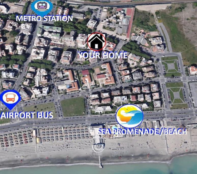 Sea Of Rome - Holiday Home Lido di Ostia Ngoại thất bức ảnh